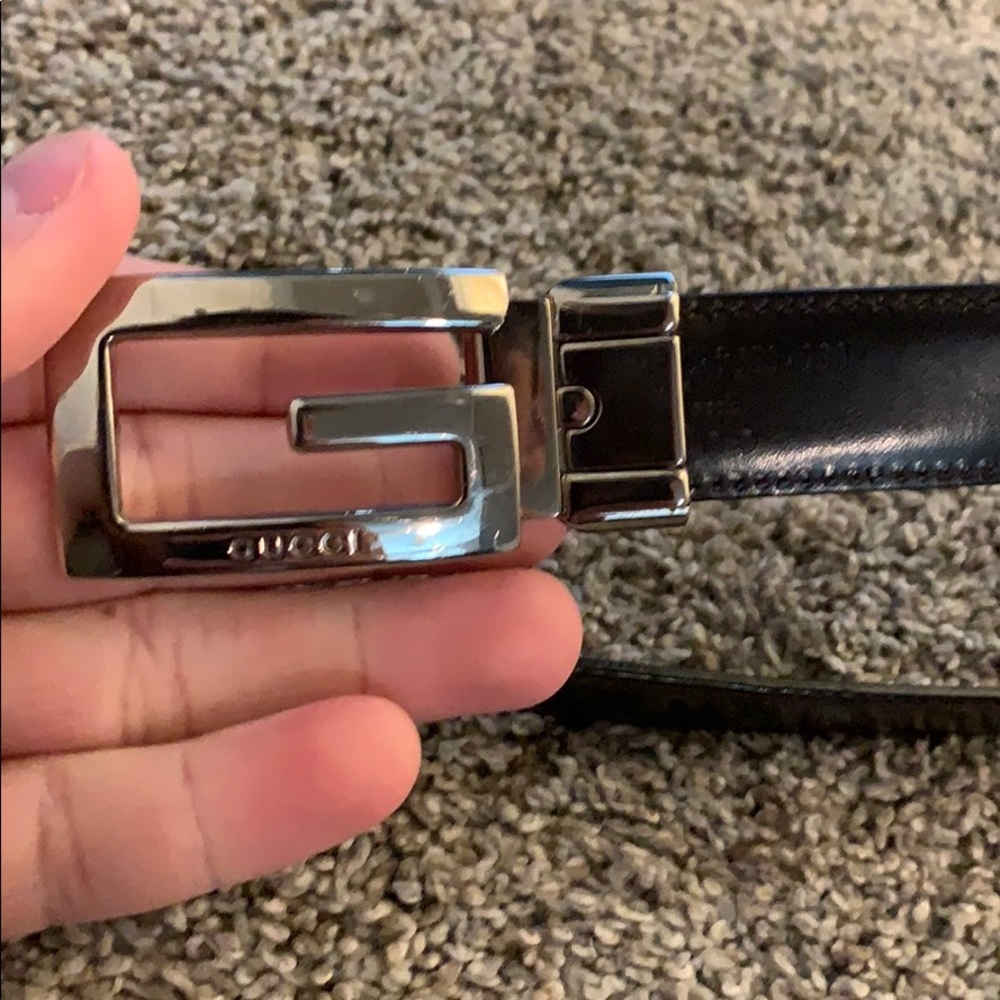 plain black gucci belt